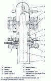 Figure 1 - Device for the non-rigid attachment of lamps in a reactor for the photochemical chlorination of CH3Cl