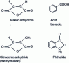 Figure 1 - By-products of the reaction to obtain phthalic anhydride by the "medium temperature" process