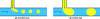 Figure 4 - Diagrams of two possible flow regimes in a junction geometry