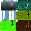 Figure 22 - Z-contrast image (according to atomic mass Z) and elemental mapping of part (a) in a film produced by 4 successive MOCVD deposits (after [137], courtesy of IOPScience)