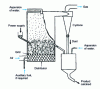 Figure 3 - Fluid-solid reactor for fluidized-bed roasting (Gilchrist, 1989)