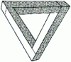 Figure 4 - Impossible object: R. Penrose's tripod (British Journal of Psychology vol. 49, part J, Feb. 1958)