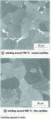 Figure 18 - Ferrite-cementite microstructure in ultra-low carbon steels after hot rolling [1]