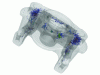 Figure 17 - Identification of defect areas on an aluminum part (transparent rendering) (photo credit: General Electrics)