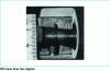 Figure 40 - Detail of figure : fatigue crack in the thickest part (triaxiality effect) originating in an angle and preceding the final break on the lubrication hole.