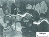 Figure 48 - Intergranular infiltration  of copper at around 1,100°C. Colored  grains formed on cooling