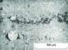 Figure 61 - Cold tearing of 250Cr4 steel on martensite cores and coarse carbides