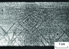 Figure 62 - Vermiculure with ageing of a mild steel sheet straightened at around 100°C, then cold-formed