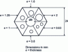 Figure 12 - Example of a standardized Image Quality Indicator (IQI) NF EN 462-2