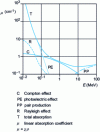 Figure 3 - Radiation-matter interactions as a function of radiation energy