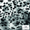 Figure 15 - Microstructure of carbon steel after globulation heat treatment (MET observation on replica) (IRSID photo)