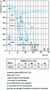 Figure 2 - TRC curve for 102Cr6 steel