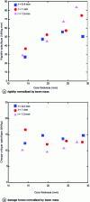 Figure 16 - Standardized discharge modules and damage loads for various sandwich structures