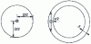 Figure 3 - Sections of a cylinder and a ring showing perpendicular distances from a point to the walls