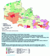 Figure 10 - Scale of care needs according to age, health status and precariousness in Nord-Pas-de-Calais cantons in 2004 [19]