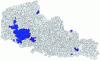 Figure 27 - Communes more than 30 min from an SMUR in Nord-Pas-de-Calais [26]