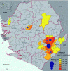 Figure 4 - Cases of Lassa fever in Sierra Leone: number of cases and incidence over four years