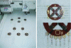 Figure 21 - Multi-head embroidery used to create a "printed circuit" on textile (Images: TITV & Audi)
