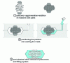 Figure 21 - Production of a foam part with a dense skin by infiltration of agglomerated precursors (preform)