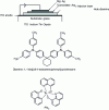 Figure 2 - Structure of the Tang and Van Slyke bilayer diode and chemical nature of the molecules used