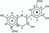 Figure 3 - General structure of the flavonoid unit at the base of condensed tannins and conventional atom numbering (mimosa and pine tannins have OH groups in positions 3, 7, 3', 4', 5' and in positions 3, 5, 7, 3', 4' respectively).