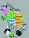 Figure 5 - Texyloop process (chemical separation of polyester and PVC) [5].