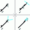 Figure 3 - Stages of stitch formation using a latch needle during a knitting cycle