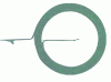 Figure 22 - Prototype flat circular textile coil with 40 mm outer radius and 8 turns