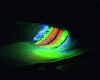 Figure 2 - Integrating an optical fiber into a knitted fabric (left) or embroidery (right)