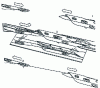 Figure 45 - Description of the various steps involved in the negative exchange of weft yarn by two bilateral lances