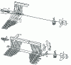 Figure 47 - Description of the various steps involved in the negative exchange of the weft yarn by a one-sided lance