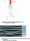 Figure 11 - Crystallization induced by laser irradiation [49].