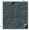 Figure 14 - AFM image of a plasma-deposited alumina flake (after [8])