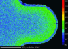 Figure 4 - Castaing X-ray microprobe mapping of arsenic distribution in an alumina-based catalyst used in the oil industry