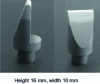 Figure 15 - Photos of a ZrB2-SiC part after plasma torch testing (supersonic) (after [34])