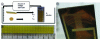 Figure 4 - a) Schematic diagram of an electrophoresis
device: a high-voltage source applies an electric field between two
conductive substrates; b) photograph of a film of CdSe nanoplatelets
deposited by electrophoresis; c) photograph of a film of HgTe nanocrystals
deposited on interdigitated electrodes.