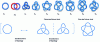 Figure 22 - Schematic representations of the non-node 01, the catenane 221 and some prime nodes.