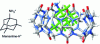 Figure 8 - Memantine molecule in its ammonium form and molecular structure of the memantine-H+@CB complex [7] (in green the memantine-H+ substrate).