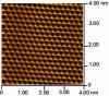 Figure 2 - STM image of silicon surface, showing individual atoms.