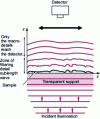 Figure 2 - Spatial frequency filtering of a nanostructured sample illuminated in transmission by a plane wave