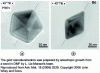 Figure 4 - Top and side view of a gold nanodecahedron