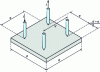 Figure 13 - Square arrangement of tips on a thin blade 