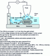 Figure 12 - Principle of SECM-type STM operation on a sample exposed to air (from [21])