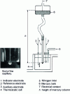 Figure 1 - Conventional diagram of a polarographic cell with a mercury drop electrode