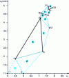 Figure 14 - Simplex evolution using the Super Modified Simplex methodology