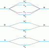 Figure 2 - Energy level diagram of a homonuclear diatomic molecule