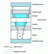 Figure 2 - Using intensifying screens: a compromise between increased sensitivity and loss of resolution