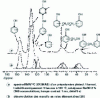 Figure 12 - Study of formophenolic resins by RMC 13C (CP/MAS)