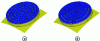 Figure 22 - Visualization of synthetic focusing by applying delay laws to emission: (a) defocusing (concave appearance), (b) focusing (convex appearance) [11].