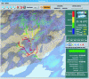 Figure 5 - EHlMl warning system for the Llobregat catchment (Spain). The alerts shown are calculated using simulated flows.